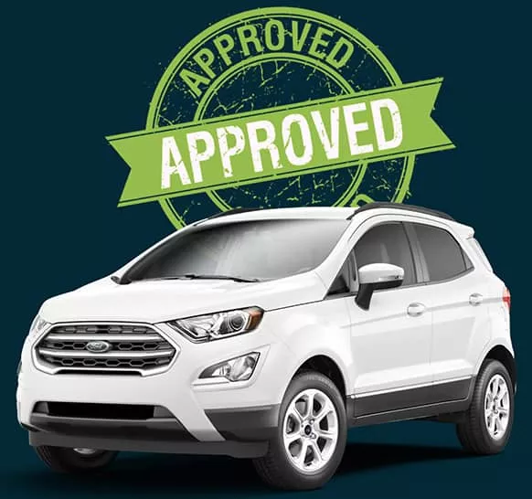 Ford Kuga below an ‘Approved’ stamp