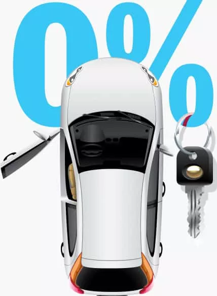Overhead illustration of a car driving over 0%