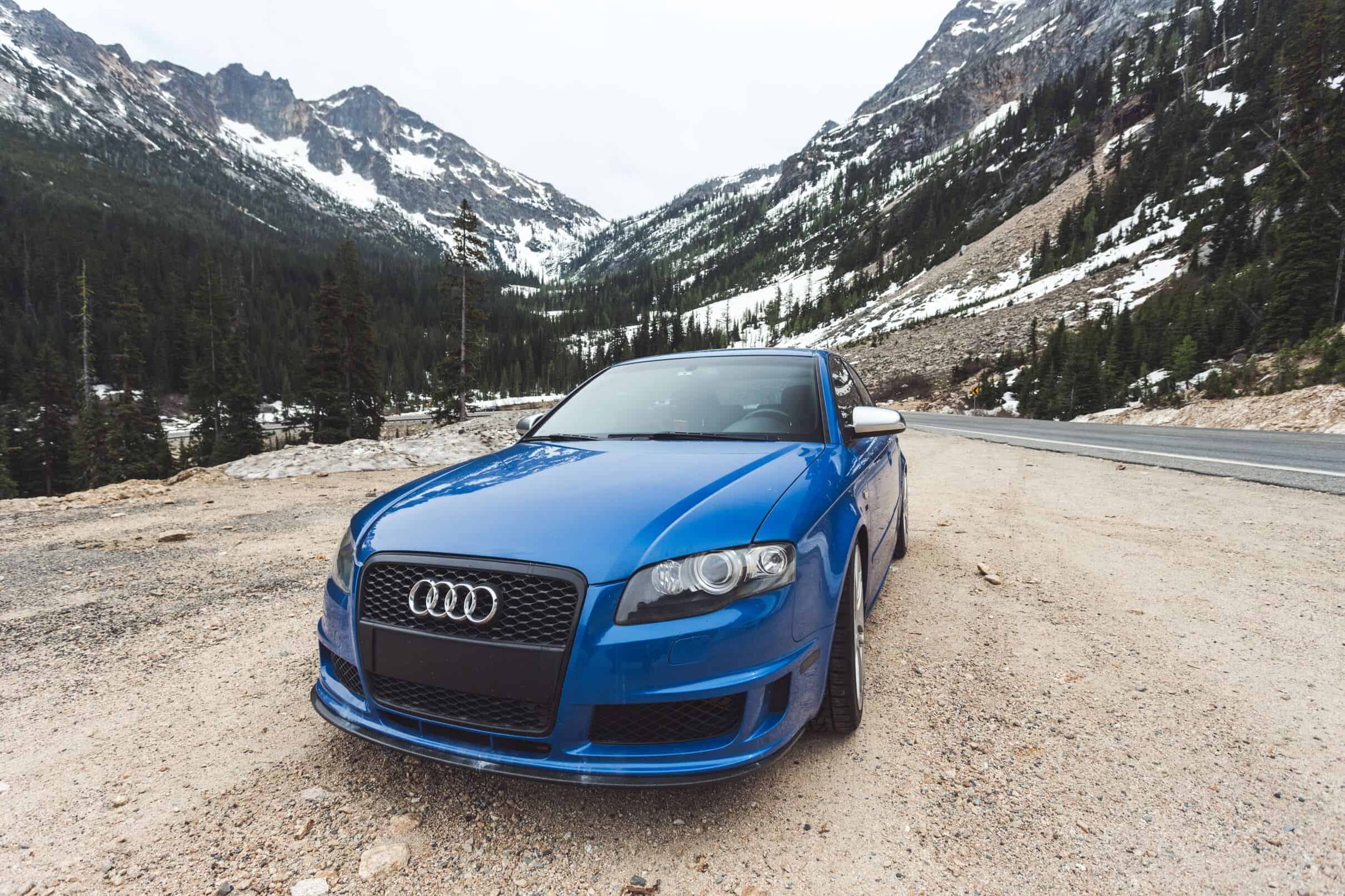 Blue Audi S4 - A sporty and elegant vehicle with a vibrant blue exterior.