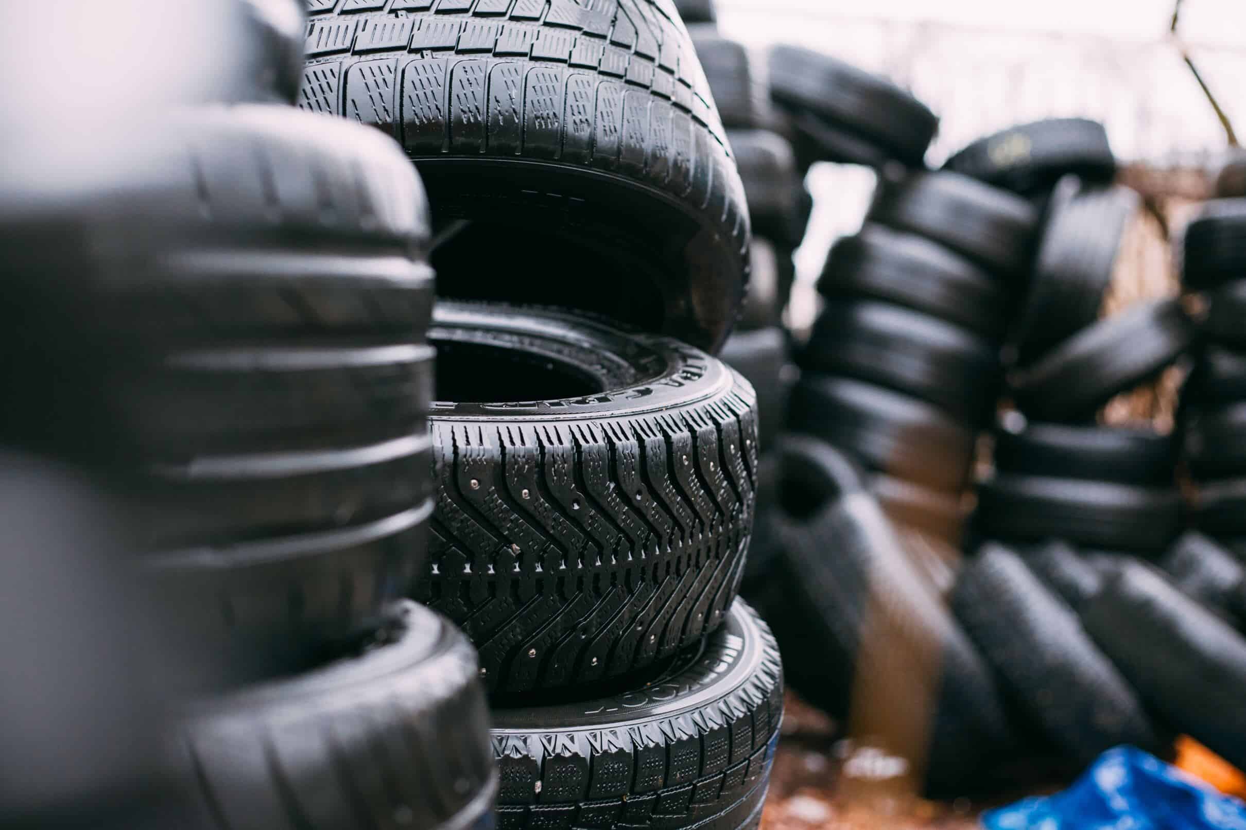 Stacked Pile of Tires, Ready for the Road Ahead