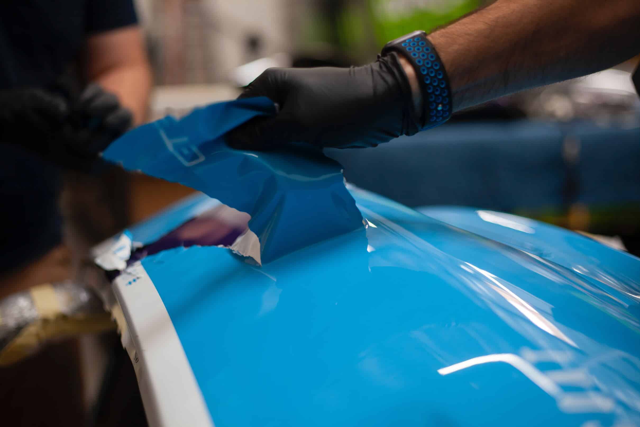 Variety of Jaguar F-Type colour swatches on display